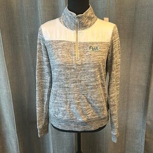 Gray and white Victoria’s secret Quarter Zip